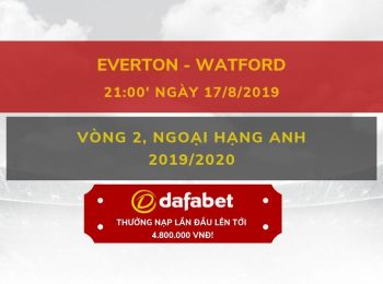 Everton vs Watford (17/8)
