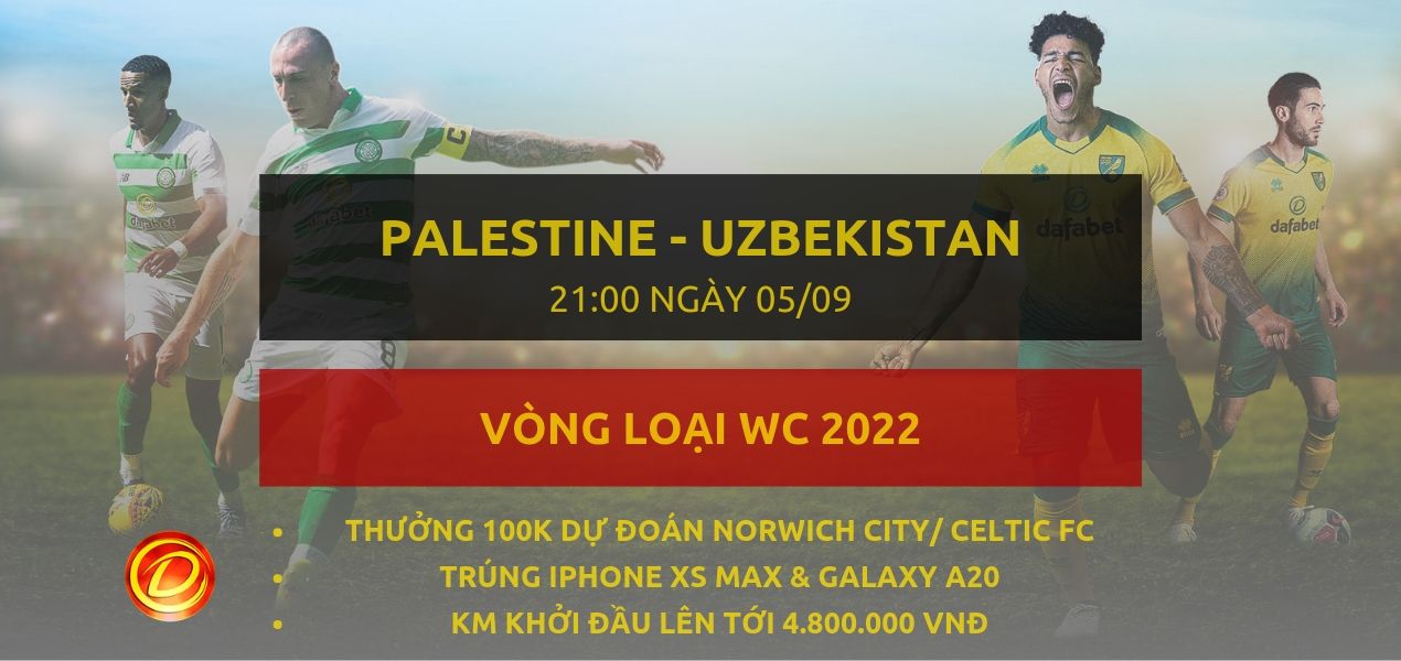 dfabet [Vòng loại WC 2022] Palestine vs Uzbekistan