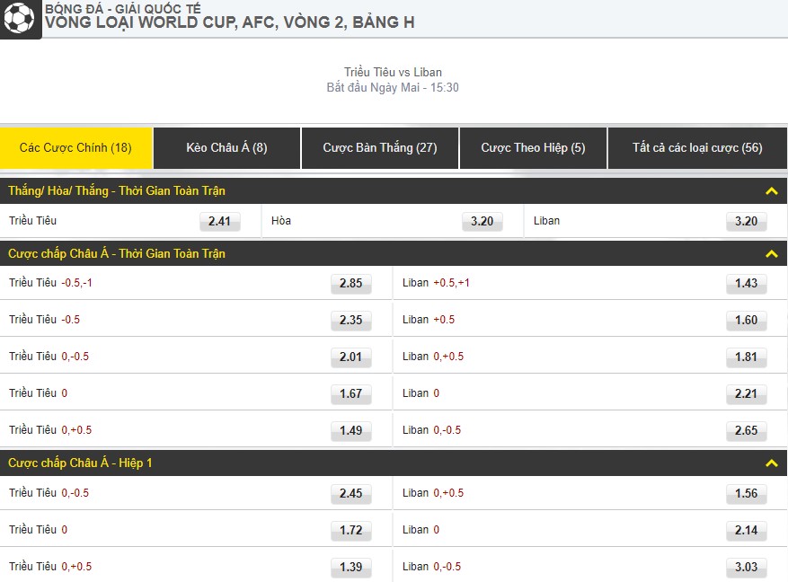 link dafabet [Vòng loại WC 2022] Triều Tiên vs Lebanon