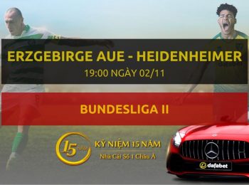 Erzgebirge Aue – Heidenheimer (19h00 ngày 02/11)