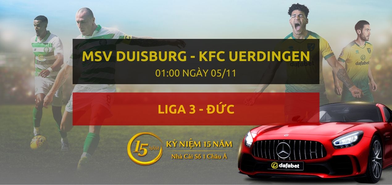 MSV Duisburg - KFC Uerdingen (01h00 ngày 05/11)